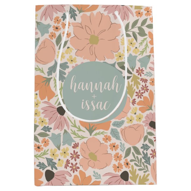 Brautparty oder Hochzeit Mittlere Geschenktüte (Vorderseite)