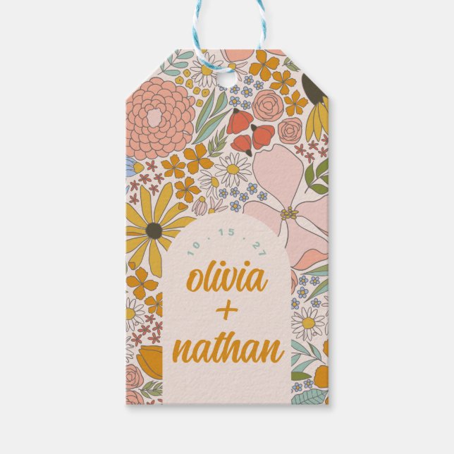 Brautparty oder Hochzeit Personalisiert Geschenkanhänger (Vorderseite)