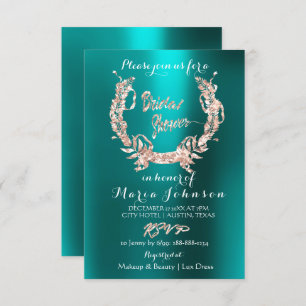 Brautparty Olivenhaine Rose Gold Aquamarines Wasse Einladung