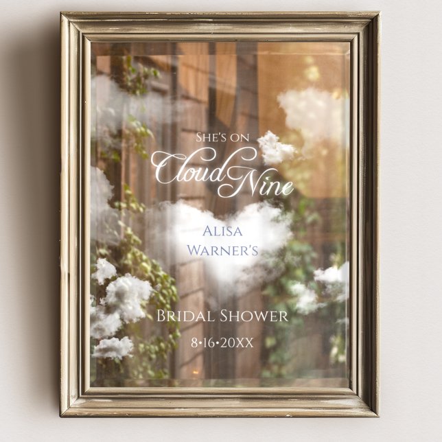 Brautparty on Cloud Nine Eleganten Mirror und Fensteraufkleber (Von Creator hochgeladen)