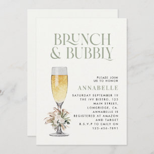 Brautparty-Pampas-Gras-Brunch und Bubbly-Inviviere Einladung