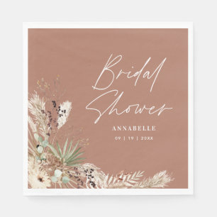 Brautparty Pampas Gras Moderne boho elegant Serviette