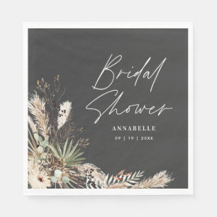 Brautparty Pampas Gras Moderne boho elegante Nicke Serviette