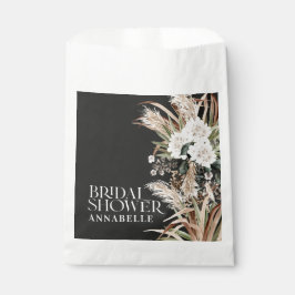 Brautparty Pampas Gras Moderne schwarze Gefallen Geschenktütchen