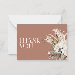 Brautparty pampas grass terracotta vielen Dank Mitteilungskarte
