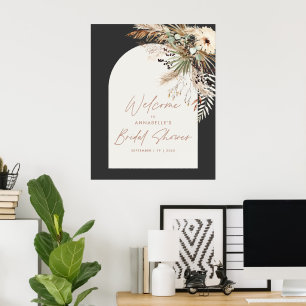 Brautparty Pampas modern und elegant p Poster