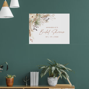 Brautparty Pampas modern und elegant Poster