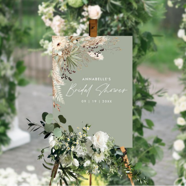 Brautparty Pampas modern und elegant Poster (Von Creator hochgeladen)