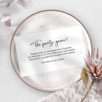 Brautparty Panty Game Enclosure Card