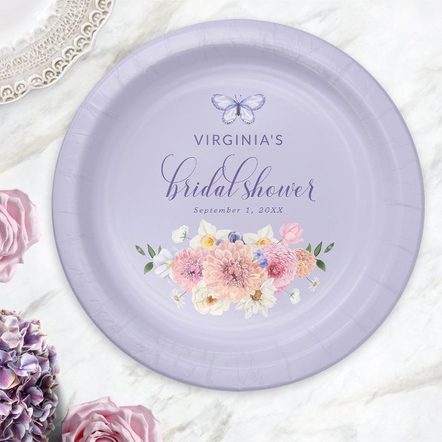Brautparty Pappteller (Butterfly Bridal Shower Paper Plates
)