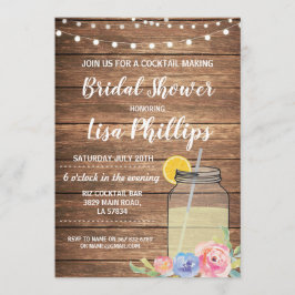 Brautparty Party Einladung Jar Cocktail Making