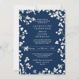 Brautparty Party Gipskraut Blume Kranz Einladung