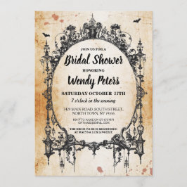 Brautparty Party Gothic Frame Halloween Einladung