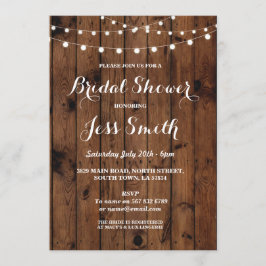 Brautparty Party Rustikales Elegantes Holz Einladu Einladung