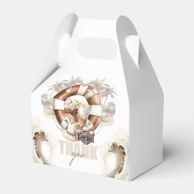 Brautparty Pastel Sand Beach Geschenkschachtel (Vorderseite)