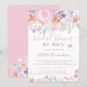 Brautparty Pastell floral per Post Einladung