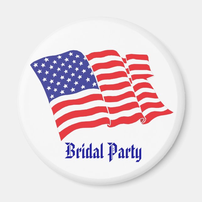 Brautparty Patriotic Wedding Magnet (Vorne)