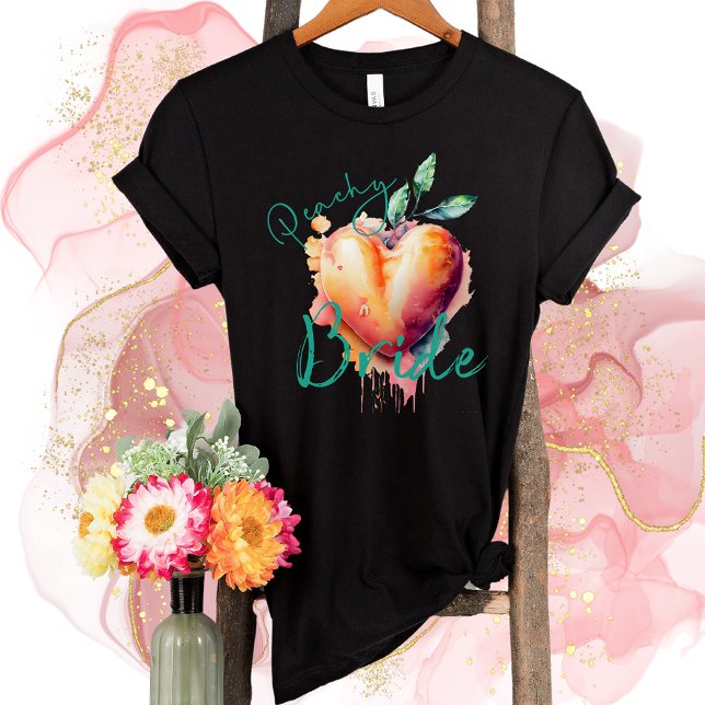 Brautparty Peachy Bride-Bachelorette Squad T-Shirt (Von Creator hochgeladen)