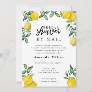 Brautparty per Post mit Aquarelllemonen Save The Date