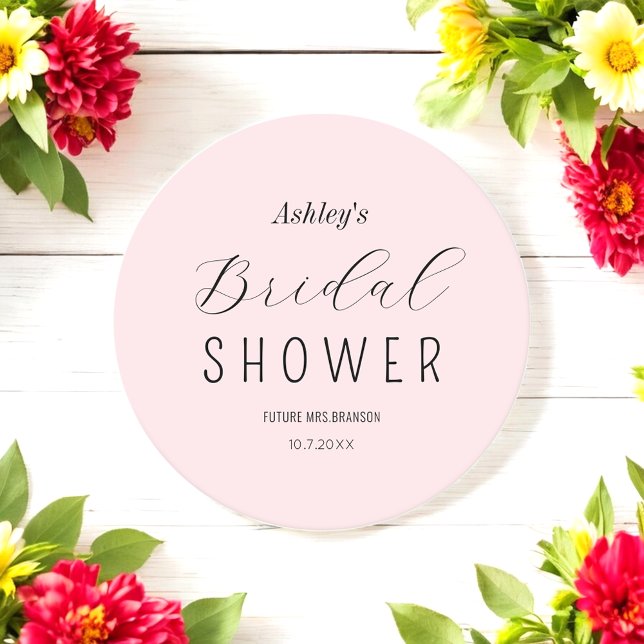 Brautparty Pink Black Chic Untersetzer (Von Creator hochgeladen)