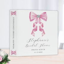 Brautparty Pink Bow Glam Foto Album