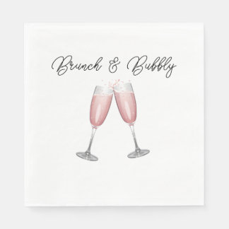 Brautparty "Pink Champagne" Serviette