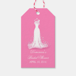 Brautparty Pink - Fuschia Wedding Gown Geschenkanhänger