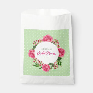 Brautparty Pink Rose Red Petunia Polka Dots Geschenktütchen