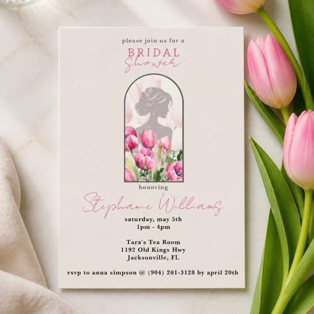 Brautparty Pink Tulip Einladung (Von Creator hochgeladen)