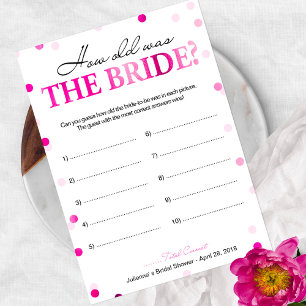 Brautparty Pink wie alt war das Brautspiel