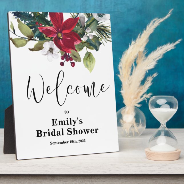 Brautparty Poinsettia - Urlaub Fotoplatte (Seite)