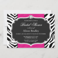 Brautparty Polterabend Zebra Print Hot Pink