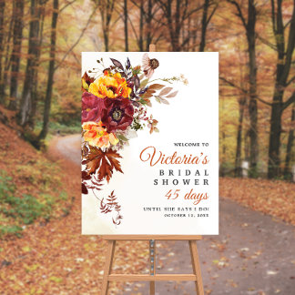 Brautparty Poster zum Thema Herbst