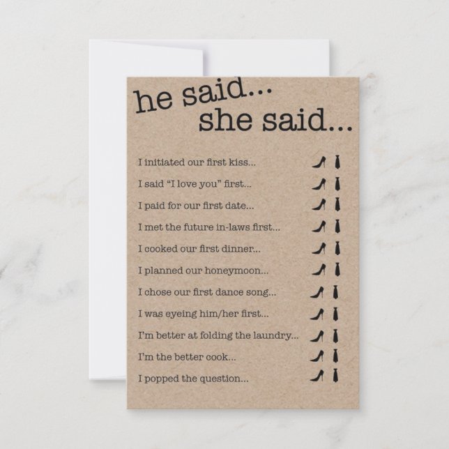 Brautparty Quiz Einladung (Vorderseite)