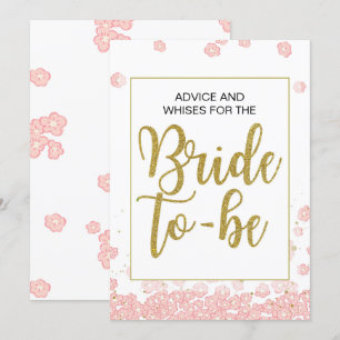 Brautparty-Ratgeber   Rosa und Gold Einladung