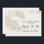 Brautparty-Ratschläge und Well-Wishings-Karte Hinweiskarte<br><div class="desc">Elfenbeinblüte Gold Brautparty Beratung und Wünsche Card Brautparty Spiel</div>