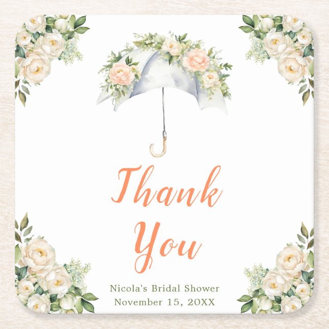 Brautparty Rechteckiger Pappuntersetzer (Vorderseite)