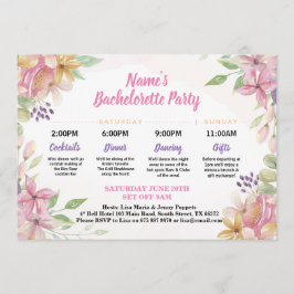 Brautparty Reisende Blume Blumenbeere Einladung