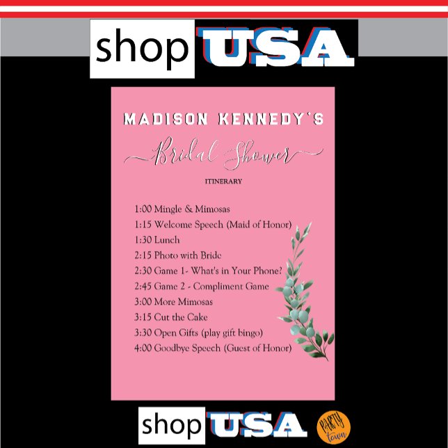 Brautparty Reiseplan Spaß Fab Eukalyptus Einladung (Von Creator hochgeladen)