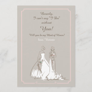 Brautparty Request Card Einladung