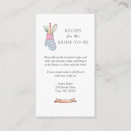 Brautparty-Rezept-Anfrage Begleitkarte
