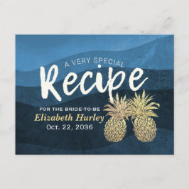 Brautparty Rezept Blaue Ananas Einladungspostkarte