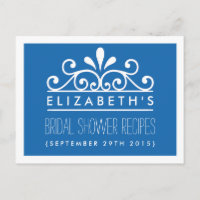 Brautparty Rezept Cards Blue Tiara