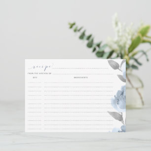 Brautparty Rezept Cards Dusty Blue Gray Wedding