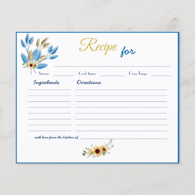 Brautparty Rezept für Liebe Ratgeber Karten (Vorderseite)