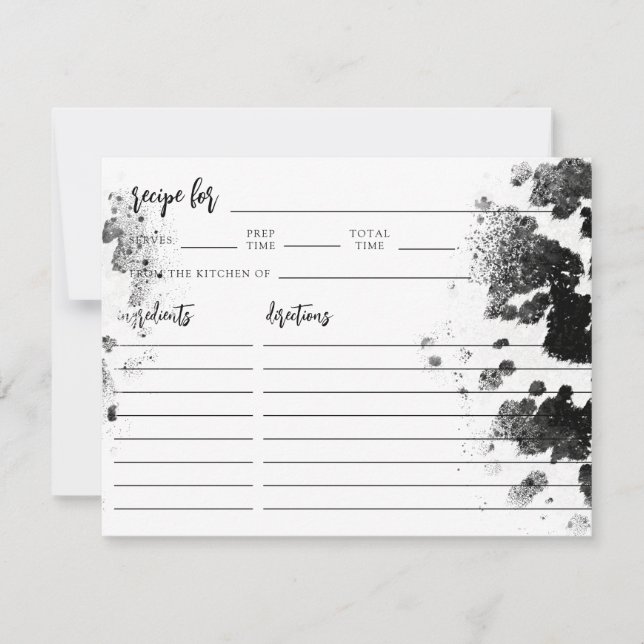 Brautparty-Rezept-Karte des Westerns der Heiligen  Mitteilungskarte (Vorderseite)