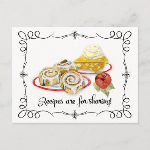 Brautparty Rezept Karte Desserts Scrolls Retro