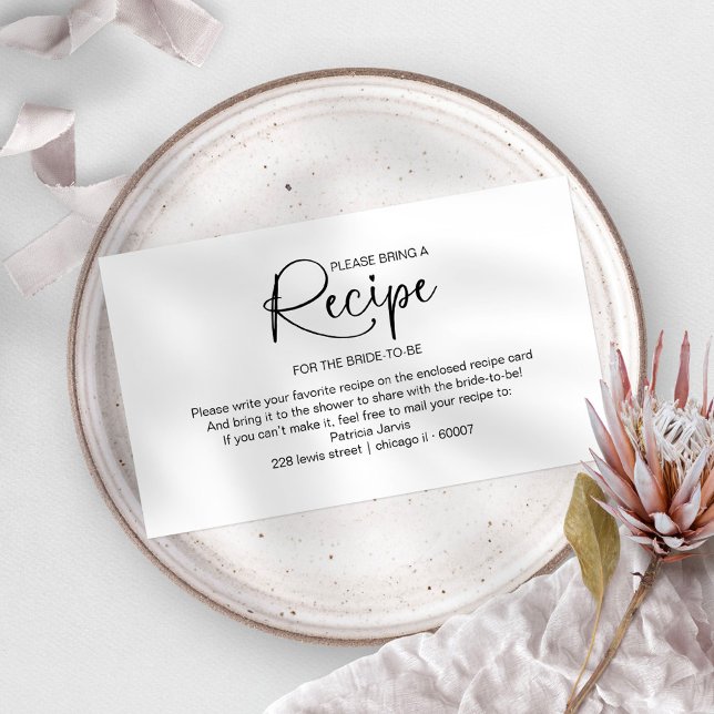 Brautparty-Rezept-Karte Einlegen Begleitkarte (Von Creator hochgeladen)