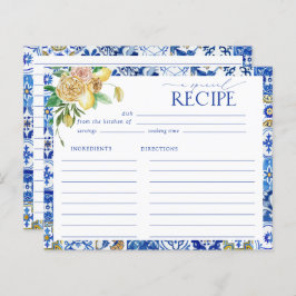 Brautparty-Rezept-Karte für Mittelmeerlemonen