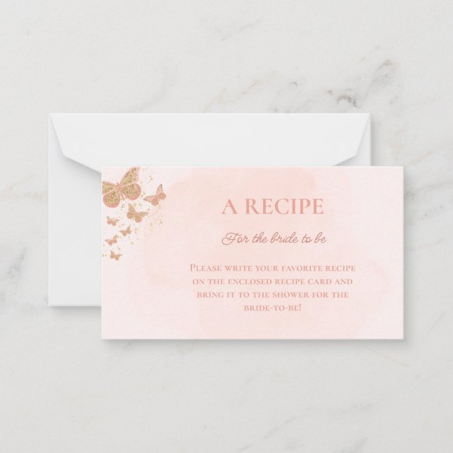 Brautparty-Rezept-Karte Mitteilungskarte (Vorderseite)